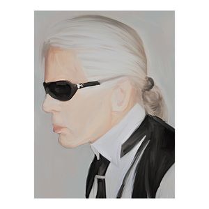 KARL LAGERFELD FRAMED PAINTING